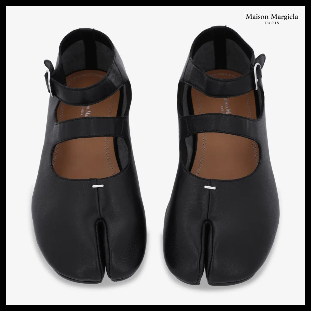 【Maison Margiela】Tabi Ballerina Flat Shoes Black