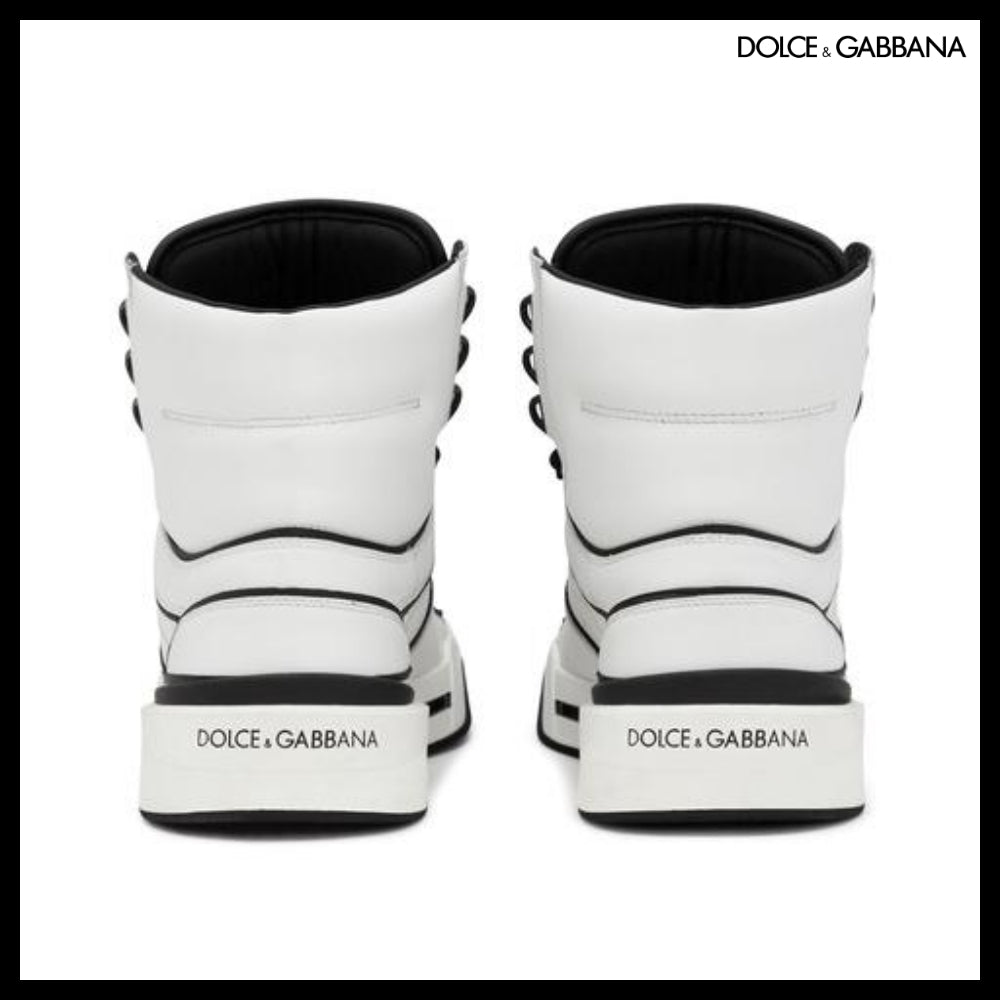 【Dolce & Gabbana】CALFSKIN NAPPA NEW ROMA MID-TOP SNEAKERS