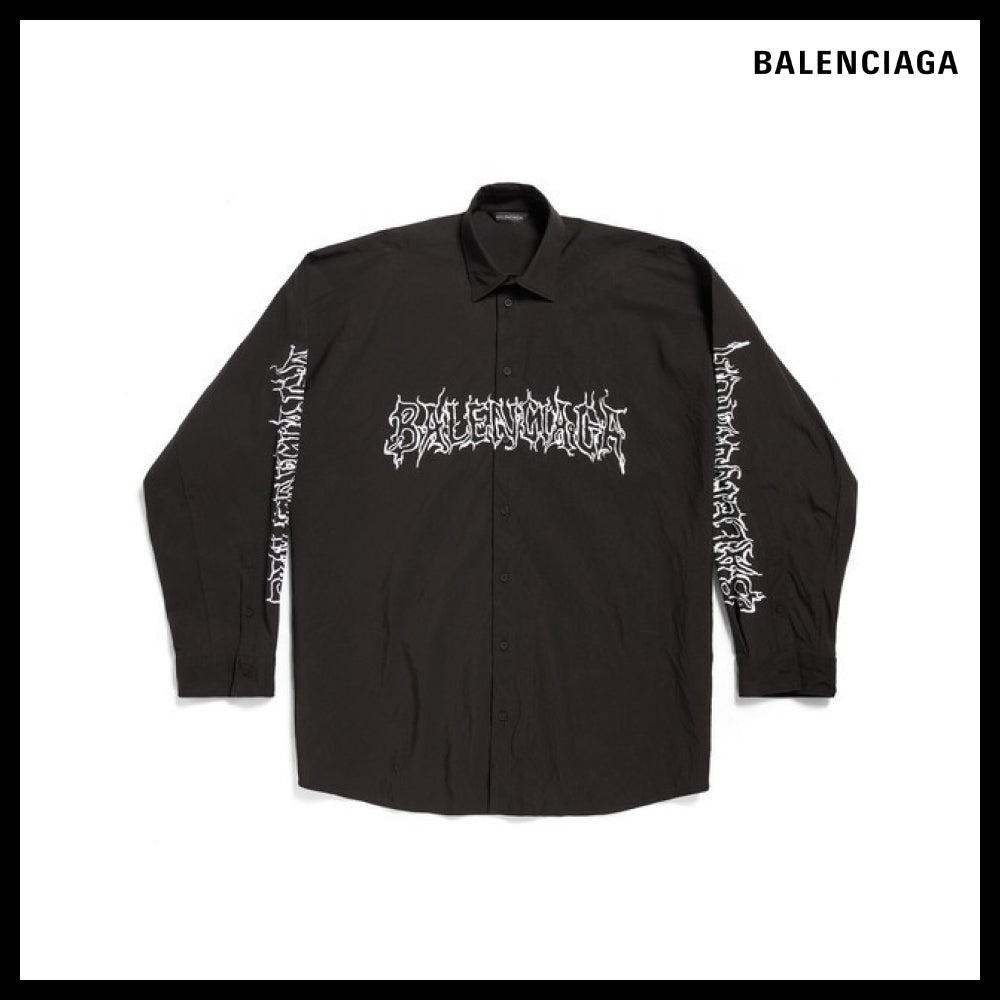 【BALENCIAGA】DIY Metal Outline Engineered Shirt Oversized