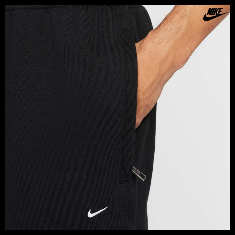 【Nike】SOLO SWOOSH CUFF FLEECE PANTS BLACK BLACK WHITE