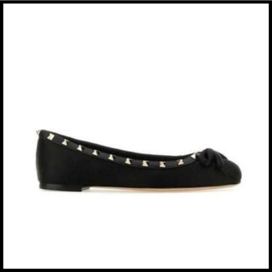 【VALENTINO】Garavani Rockstud Patent Leather Ballerina