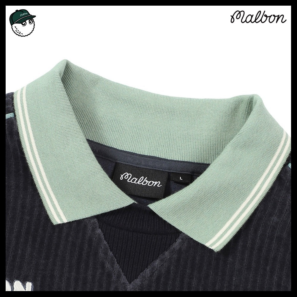 【MALBON】コーデュロイカラーポイントTシャツ 2COLORS