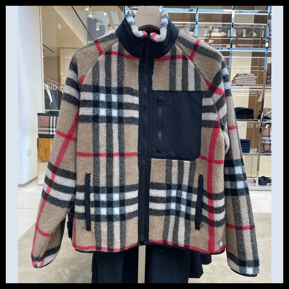 【Burberry】Norton Check Wool Blend Jacket Archive Beige