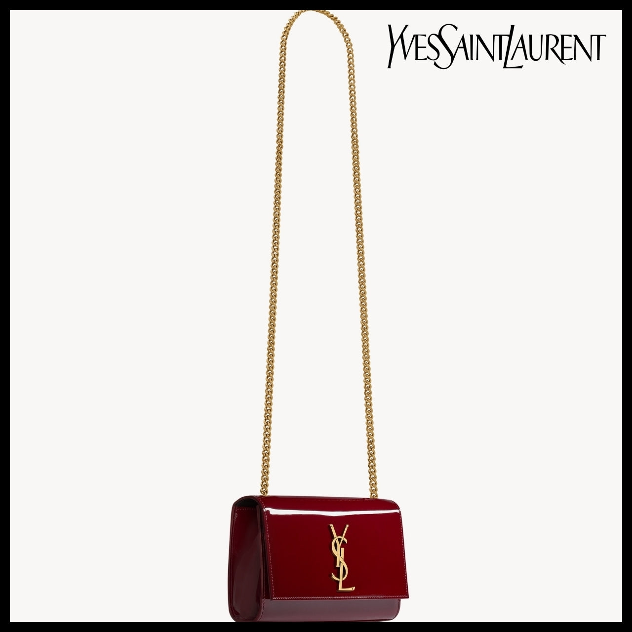 【Saint Laurent】Patent Leather Kate Small Bag