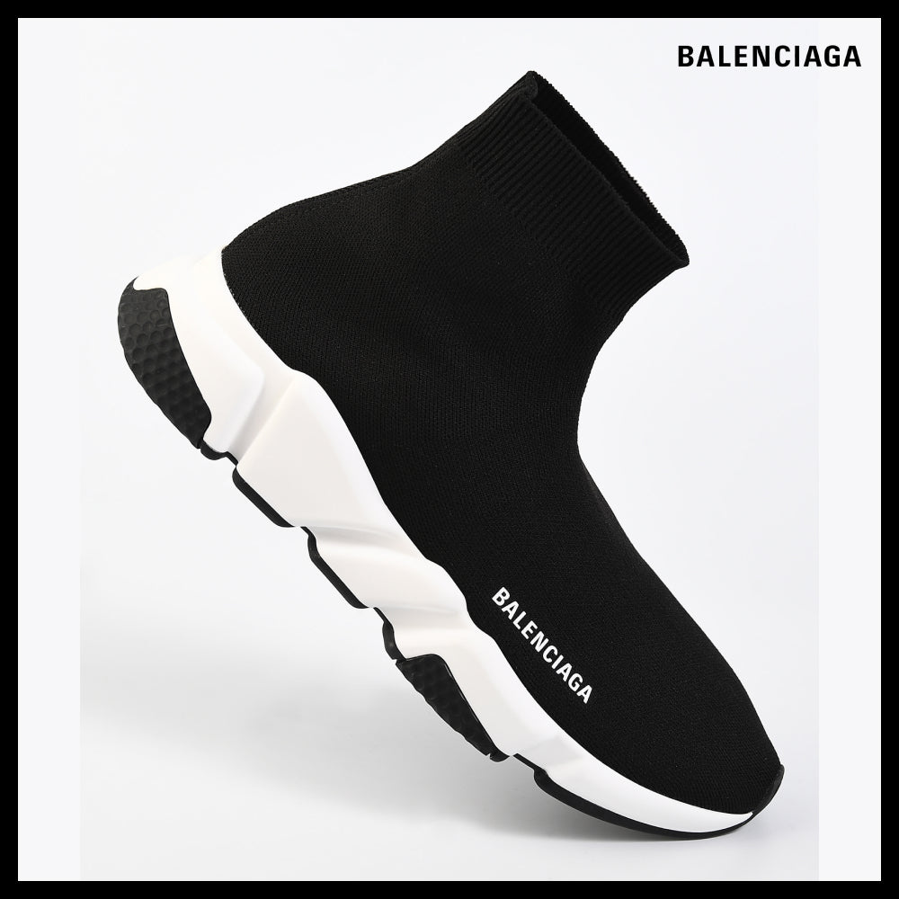 【BALENCIAGA】Speed Recycled Knit Sneaker Black White