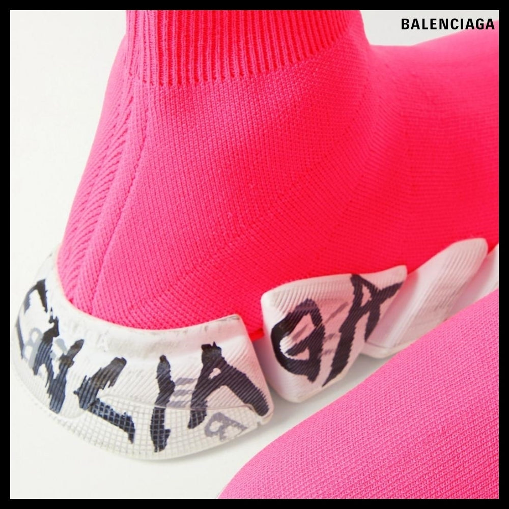 【BALENCIAGA】Speed 2.0 Graffiti Recycled Knit Sneaker
