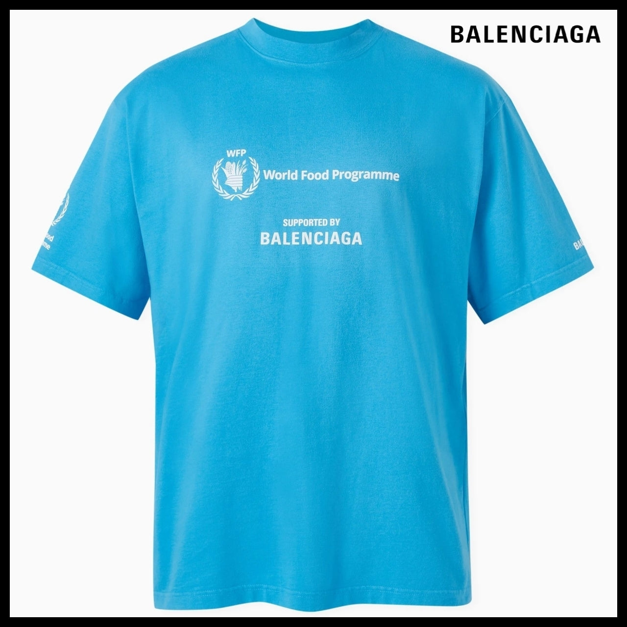 【BALENCIAGA】Dup Medium Fit T-Shirt Azure Blue