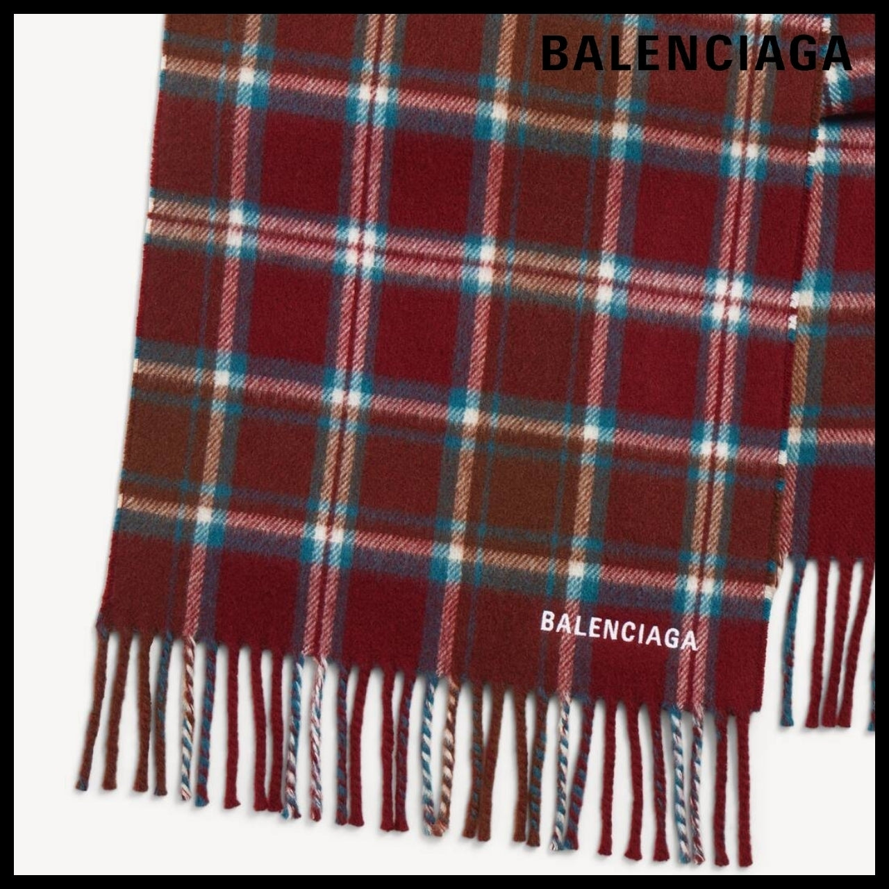 【BALENCIAGA】Hooded Scarf Burgundy