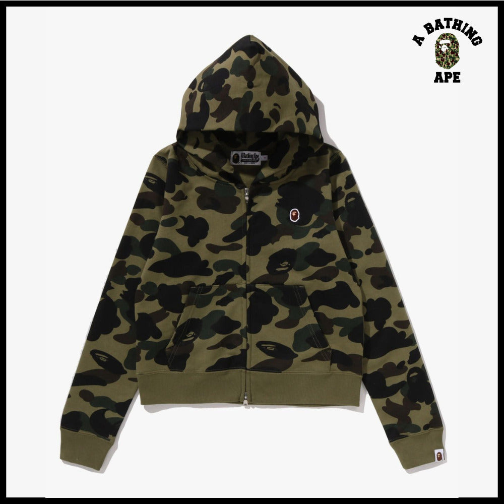 【A BATHING APE】First Camo Zip Hoodie Green