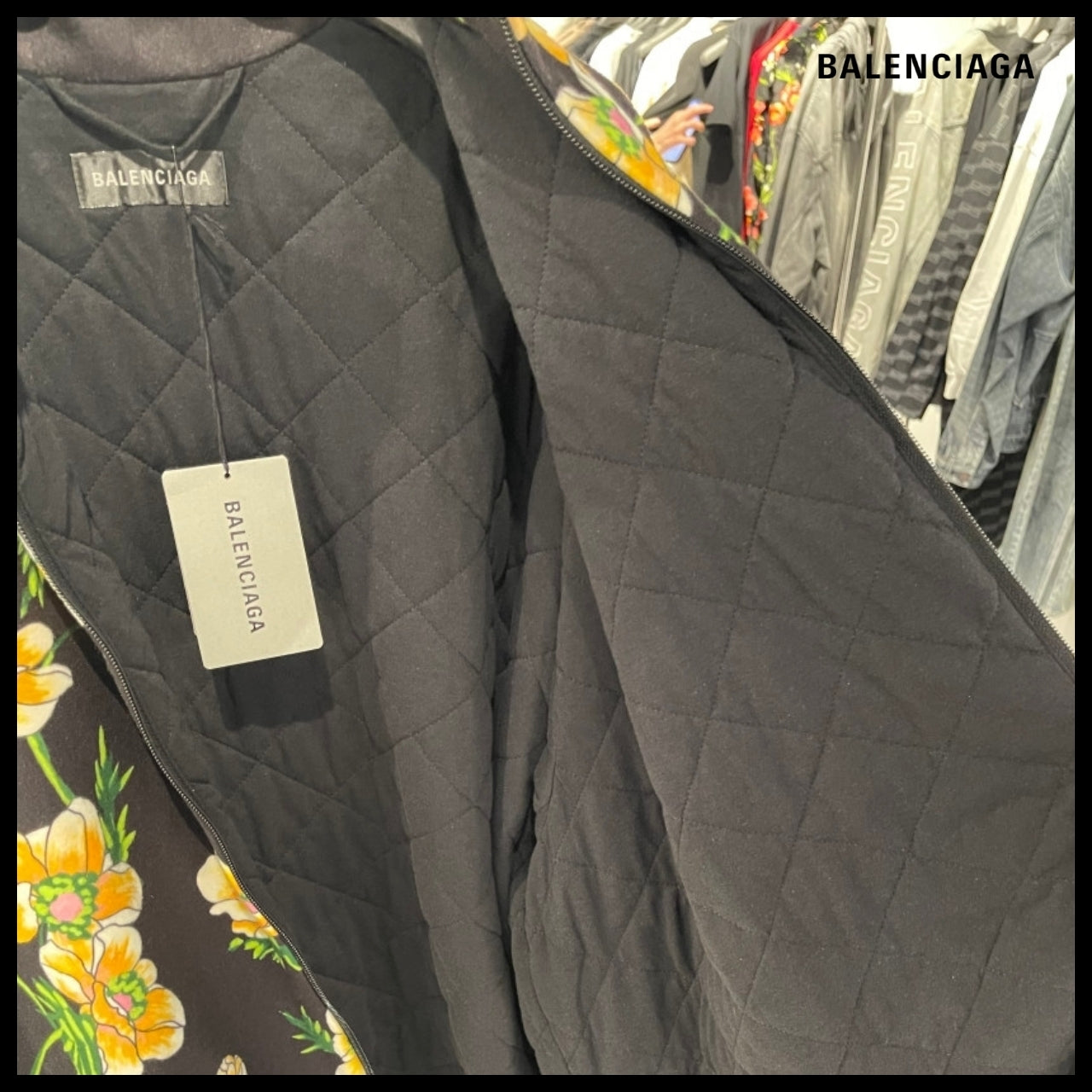 【BALENCIAGA】Zip-Up Jacket Black Yellow
