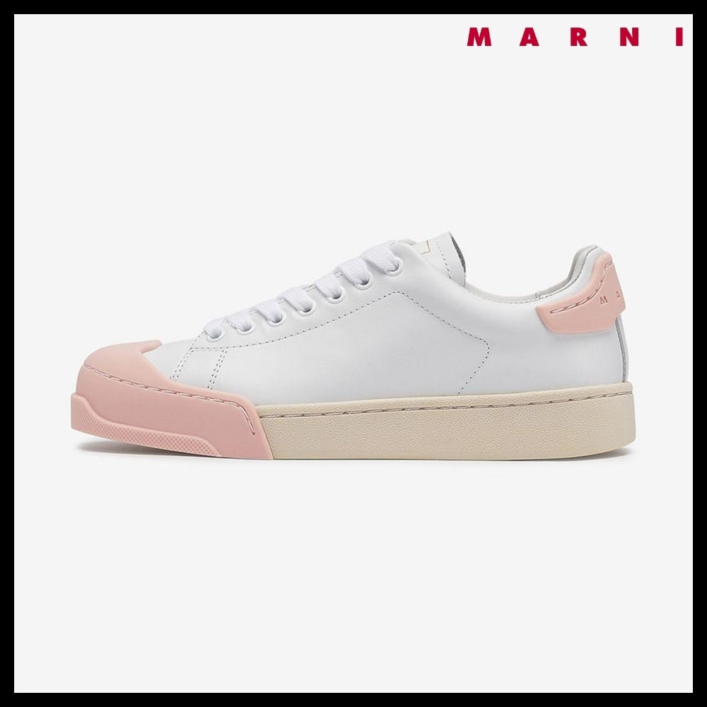 【MARNI】Dada Bumper Sneakers - Lily White & Light Pink