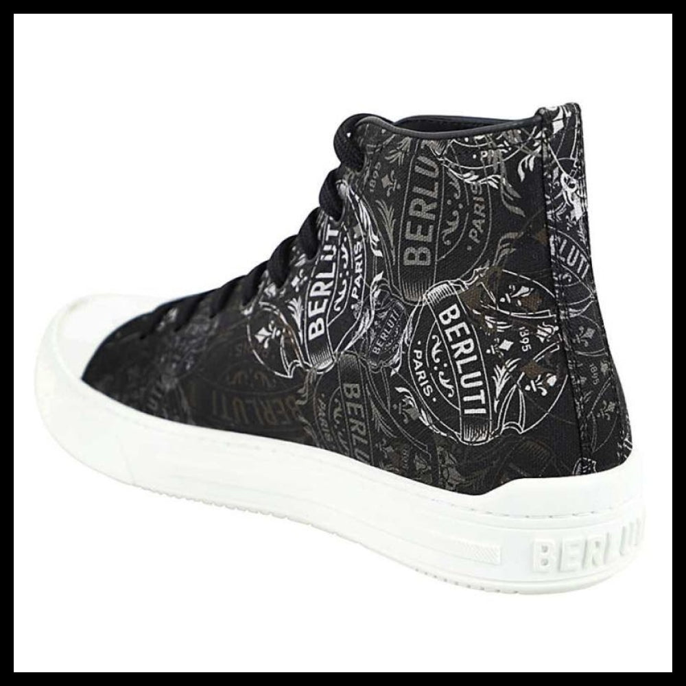 【BERLUTI】Logo High-Top Sneakers Black Men's