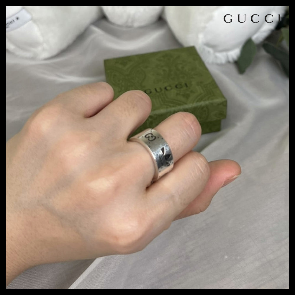 【GUCCI】GUCCI X Adidas Trefoil GG Engraving Sterling Wide