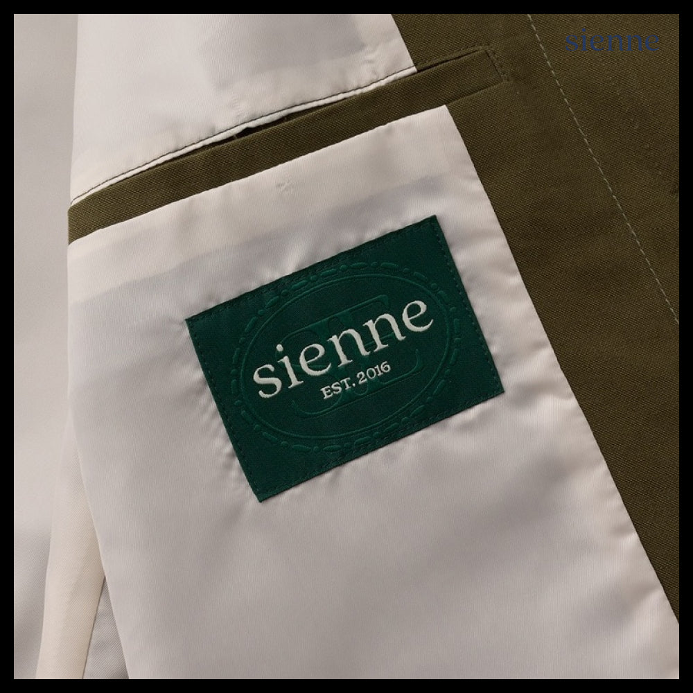【SIENNE】Ryo Double Breasted Jacket Khaki