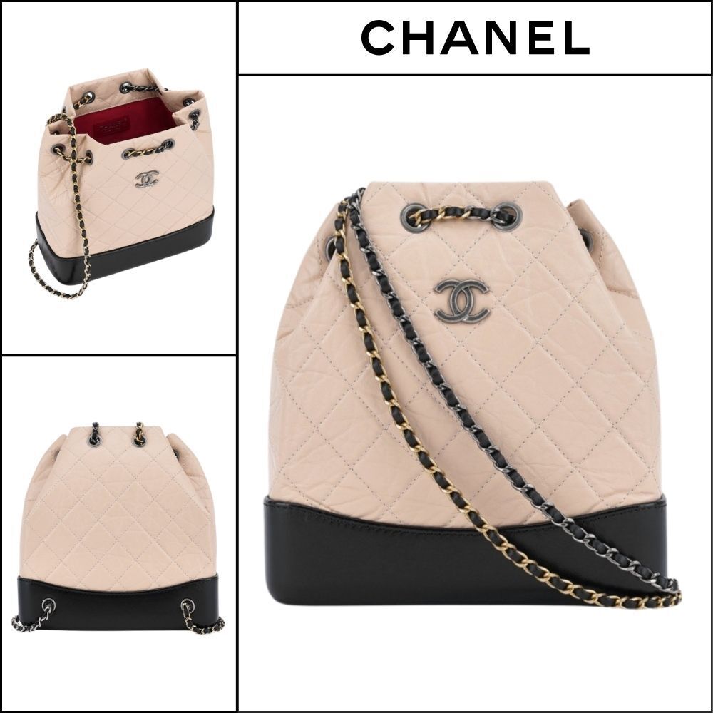 【CHANEL】Small Gabrielle Backpack Aged Calfskin