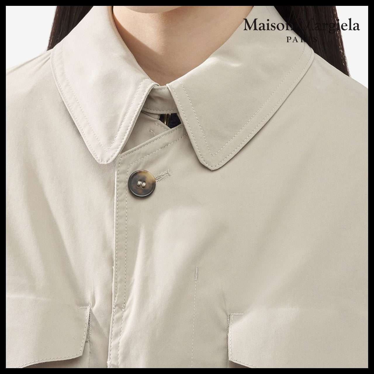 【Maison Margiela】Layered Trench Coat Sand