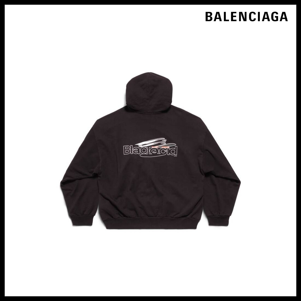 【BALENCIAGA】AI Generated Hoodie Medium Fit Black White