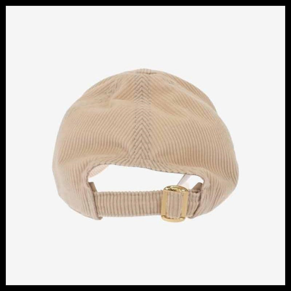 【CELINE】Triomphe Corduroy Ball Cap Beige Cream Women