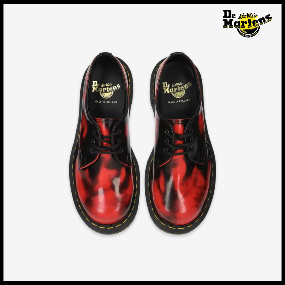 【DR. MARTENS】1461 Black/DMS Red Rub Off Lux Bex Black