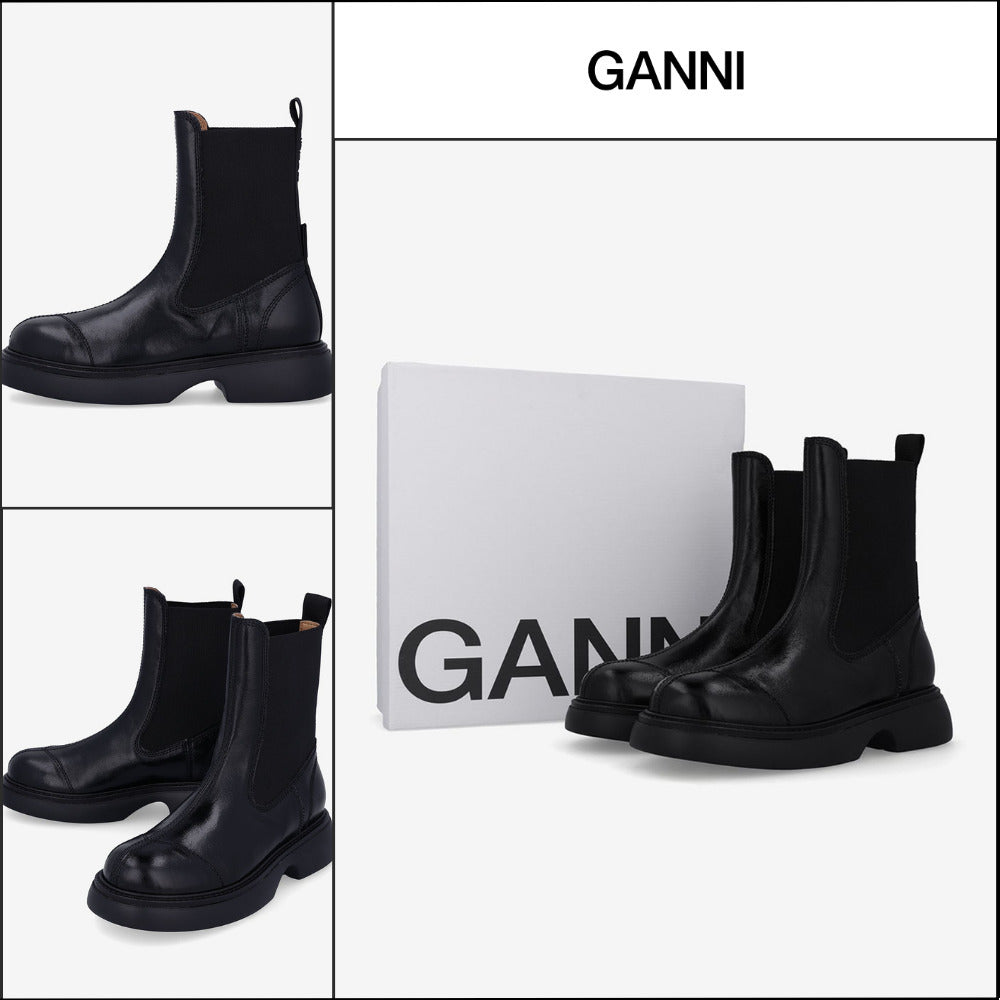 【Ganni】Everyday Mid Chelsea Boots Black