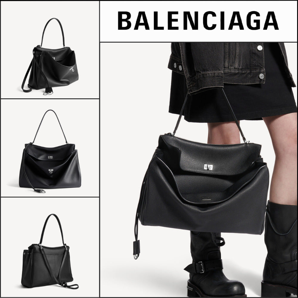 【BALENCIAGA】Rodeo Handbag Large Grained Calfskin