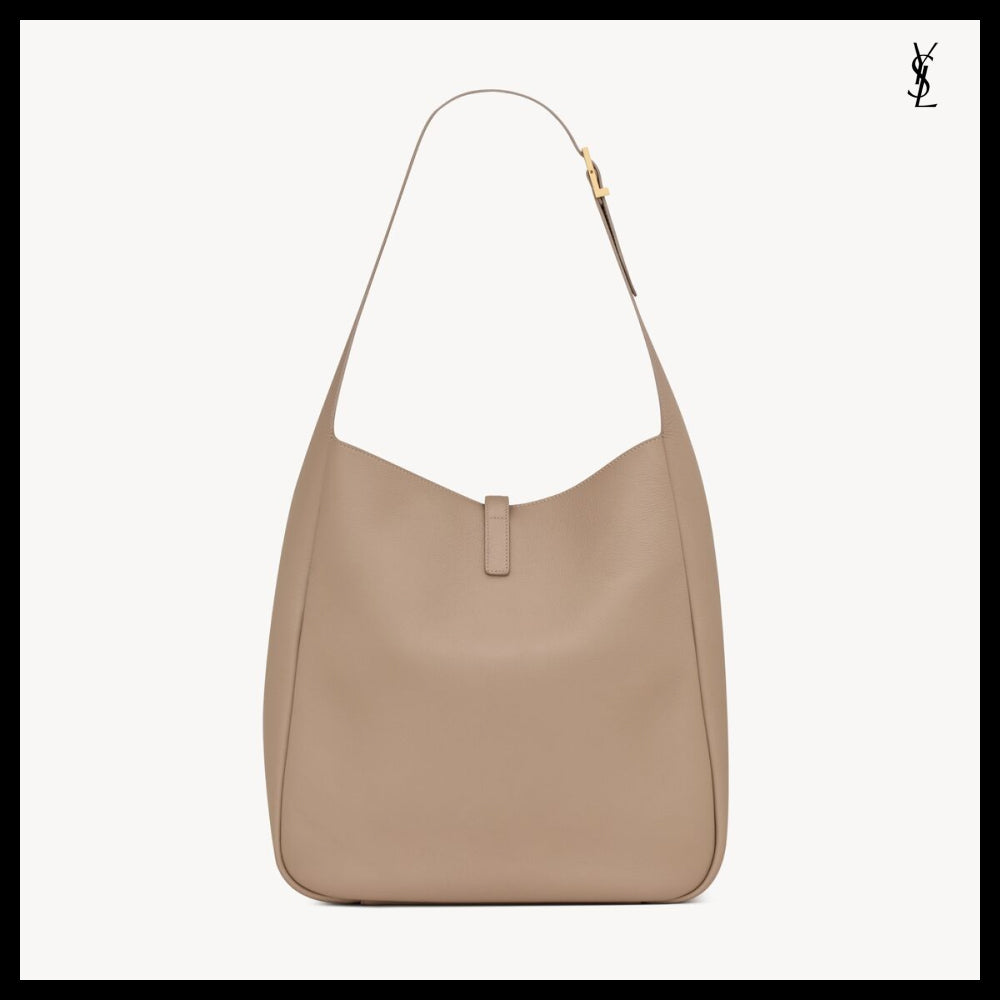 【Saint Laurent】Grained Leather Soft LE 5 A 7 Large Bag