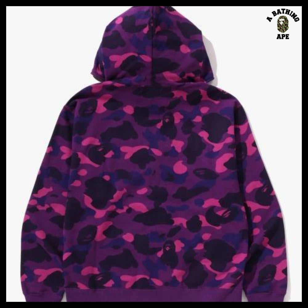 【A BATHING APE】One Point Color Camo Crop Full Zip Hoodie