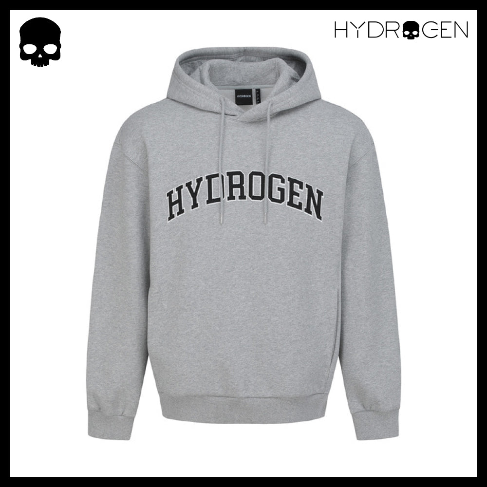 【HYDROGEN】UNI DAILY FLEECE HOODIE MELANGE GREY