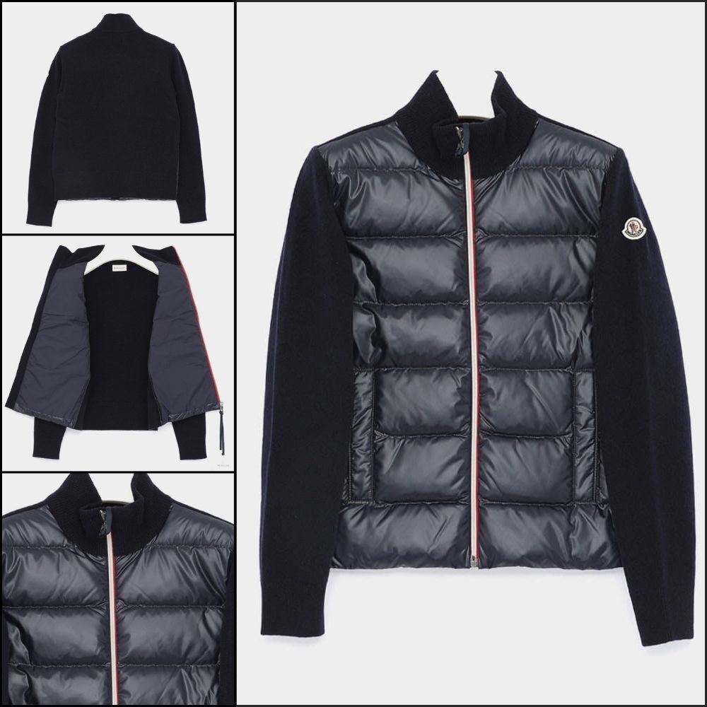 【MONCLER】Patch logo padded wool mix boys jacket