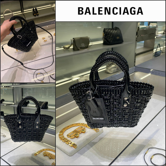 【BALENCIAGA】Bistro Basket with Strap XXS Black