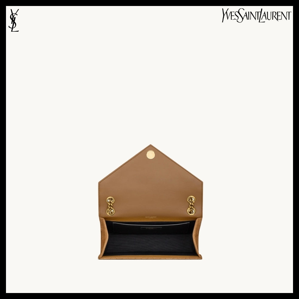 【Saint Laurent】Suede Envelope Medium Bag