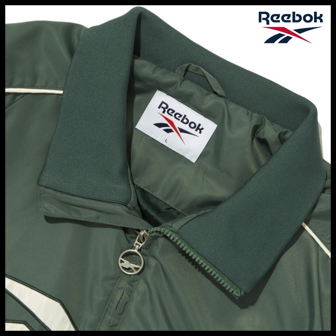 【Reebok】Vector Stadium Varsity Jacket Green