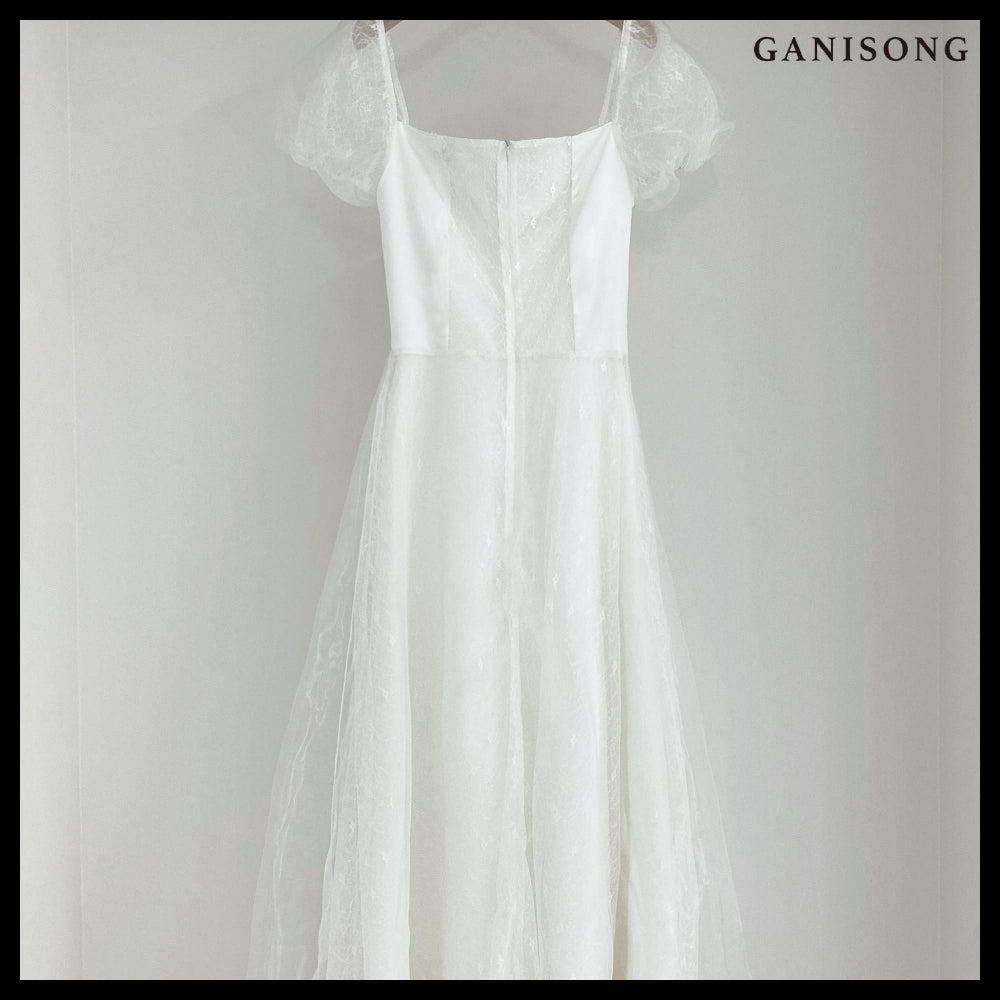 【GANISONG】Bridal Celia Dress White