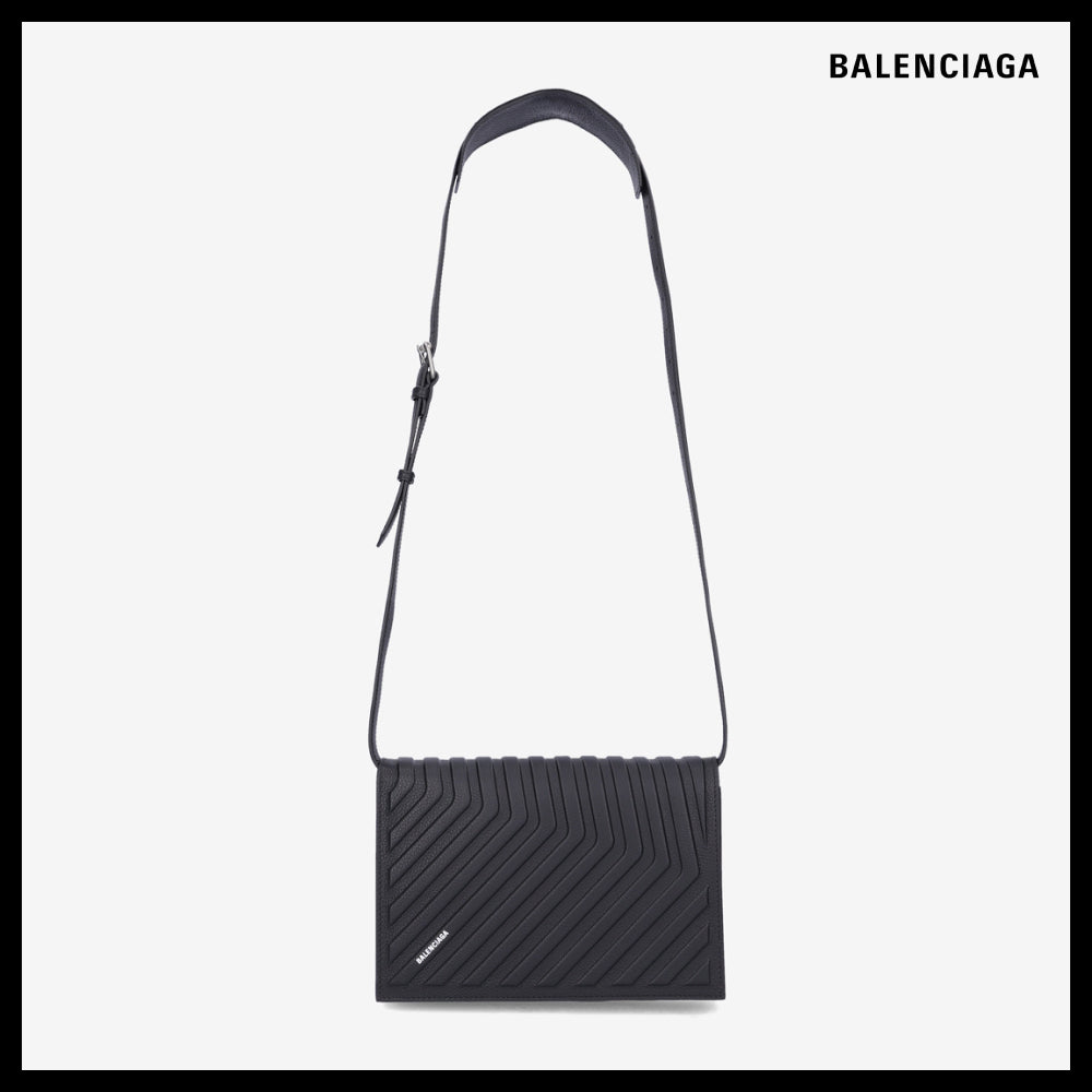 【BALENCIAGA】Men’s Car Flap Crossbody Shoulder Bag Black
