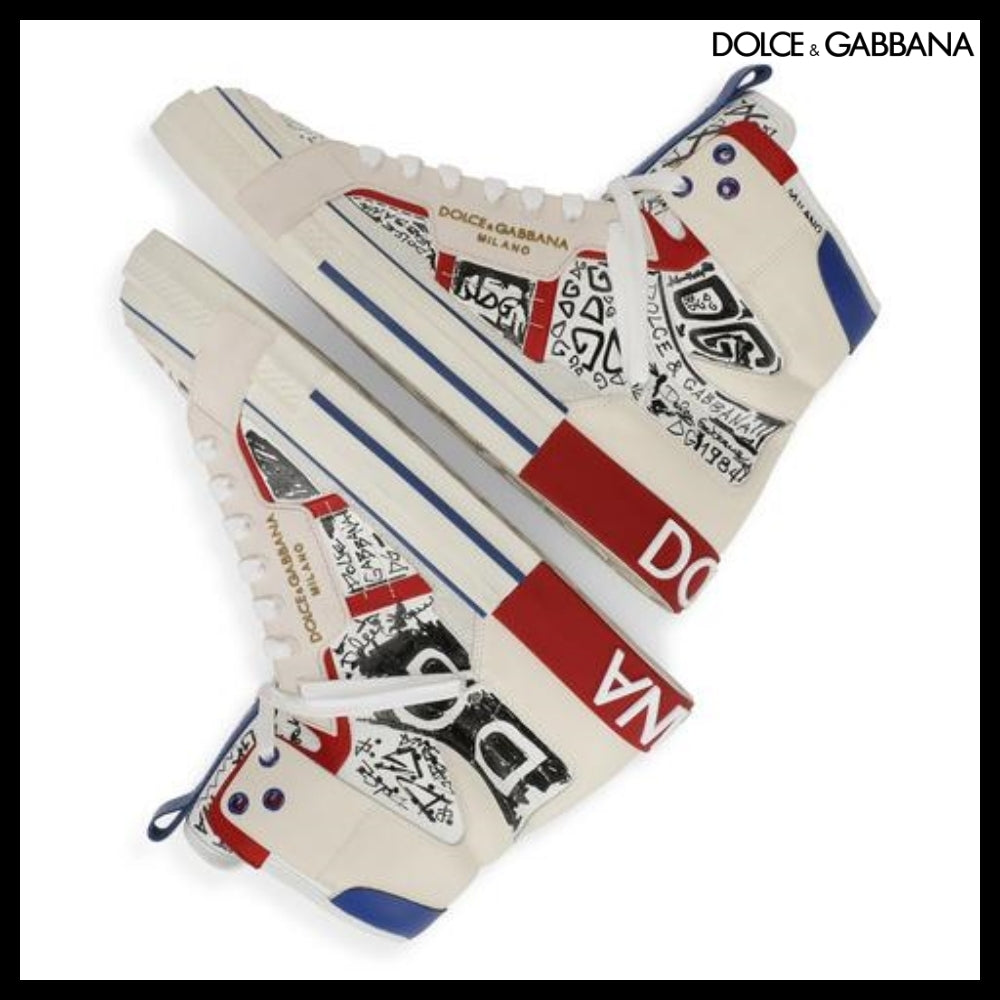【Dolce & Gabbana】CALFSKIN CUSTOM 2.ZERO HIGH-TOP SNEAKERS