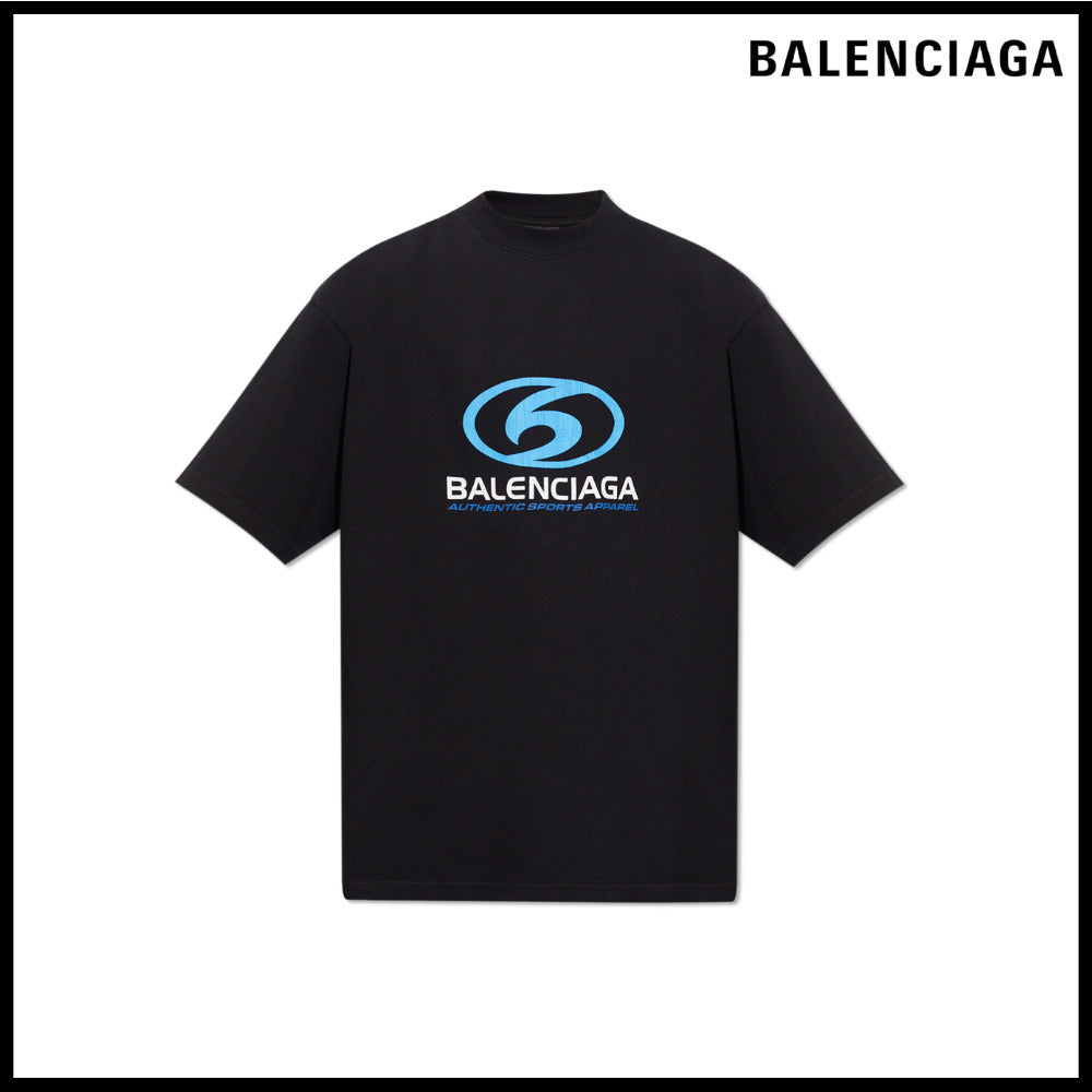 【BALENCIAGA】Surfer Logo Cotton T-shirt Medium Fit