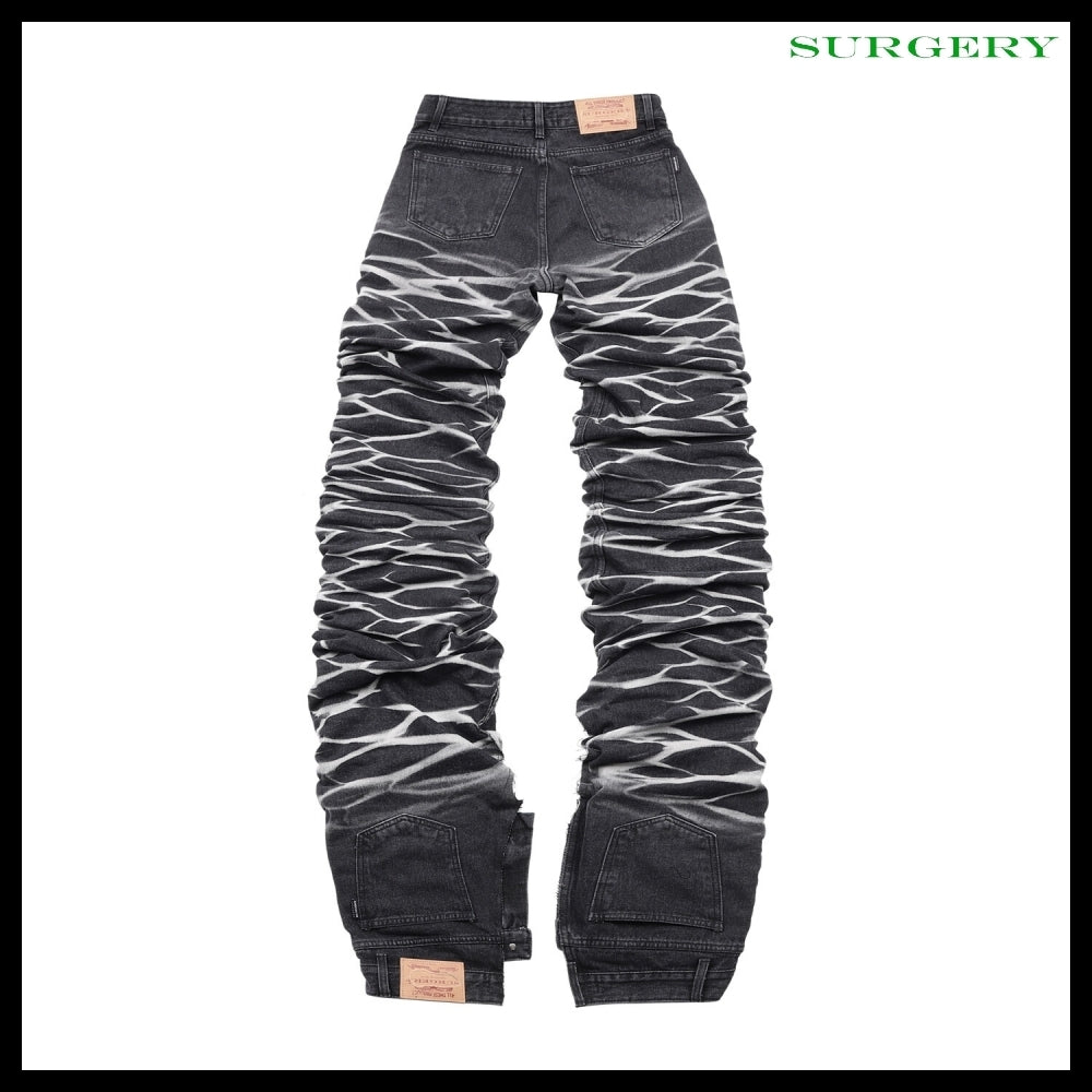 【SURGERY】Yoonseul Long Length Double Jeans Black