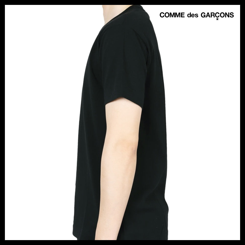 【COMME des GARCONS】 Mens Red Heart Printing Short Sleeve