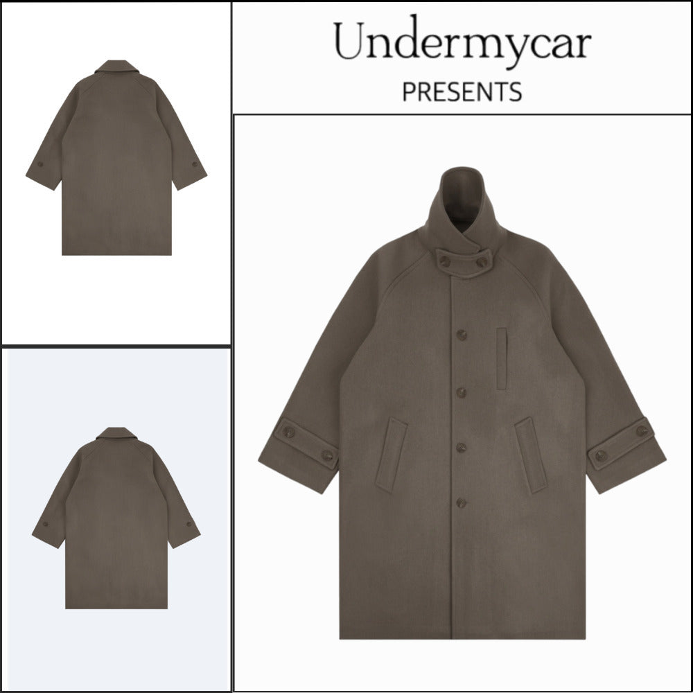 【Undermycar】Majanne Multi Button Oversized Wool Coat Kelp