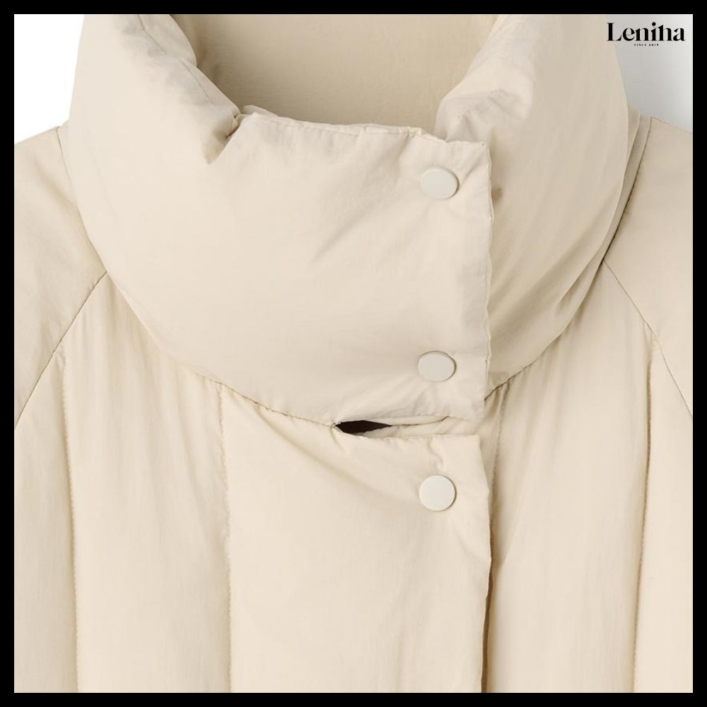 【LENINA】Jade Stand Collar Down Padding 2 Colors