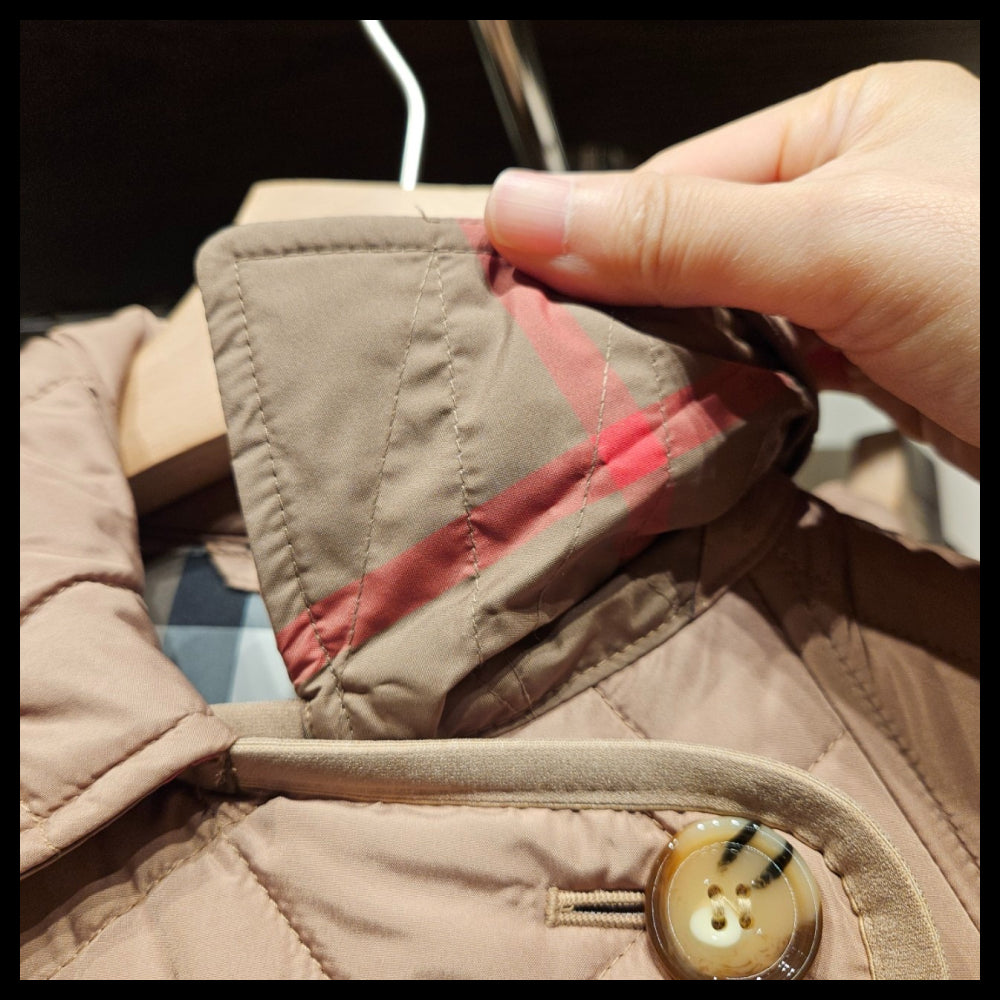 【BURBERRY】New Teyting long quilted women’s jacket camel