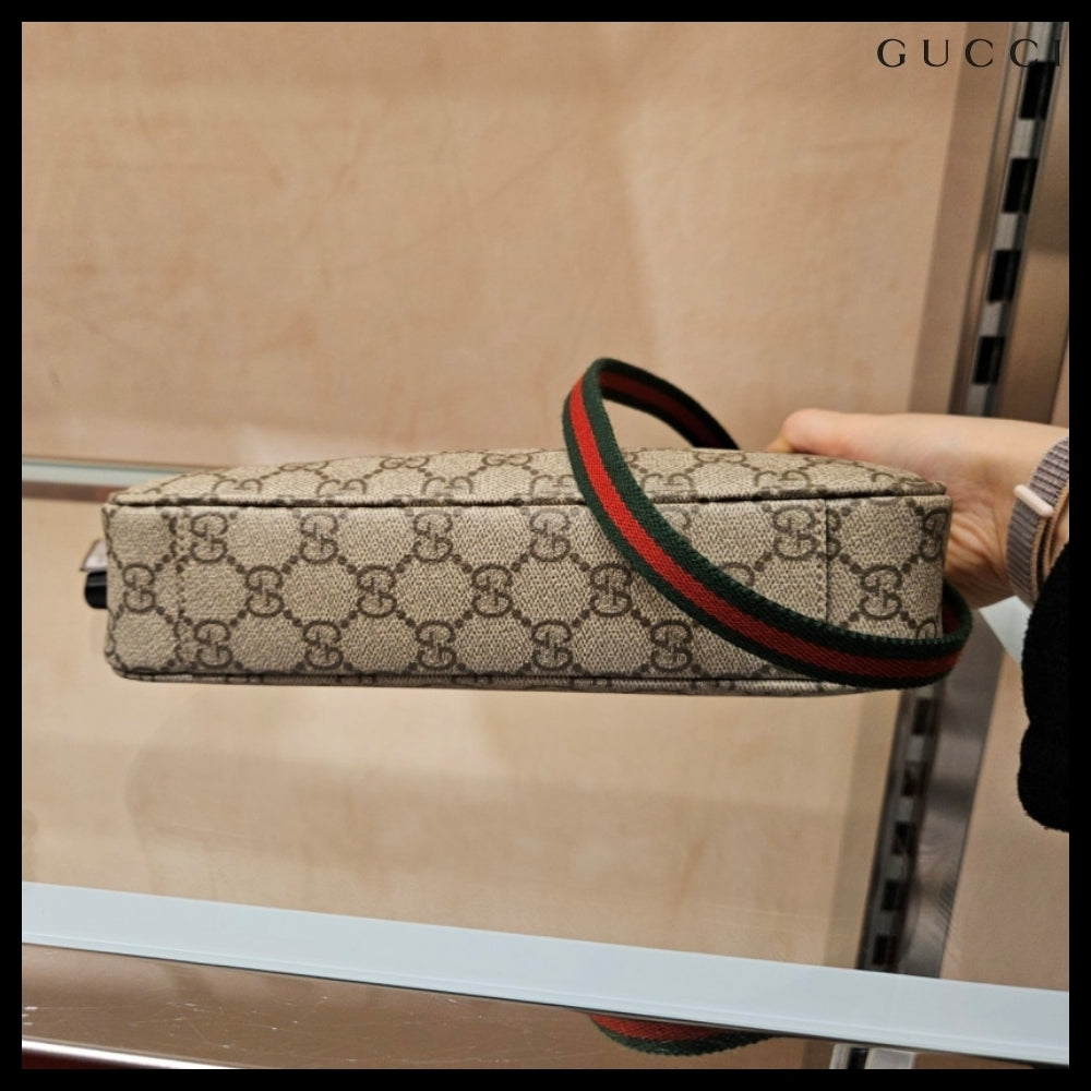【GUCCI】GG emblem icon canvas small two-way bag