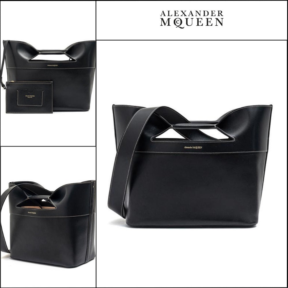 【Alexander Mcqueen】Bow Small Tote Bag Black
