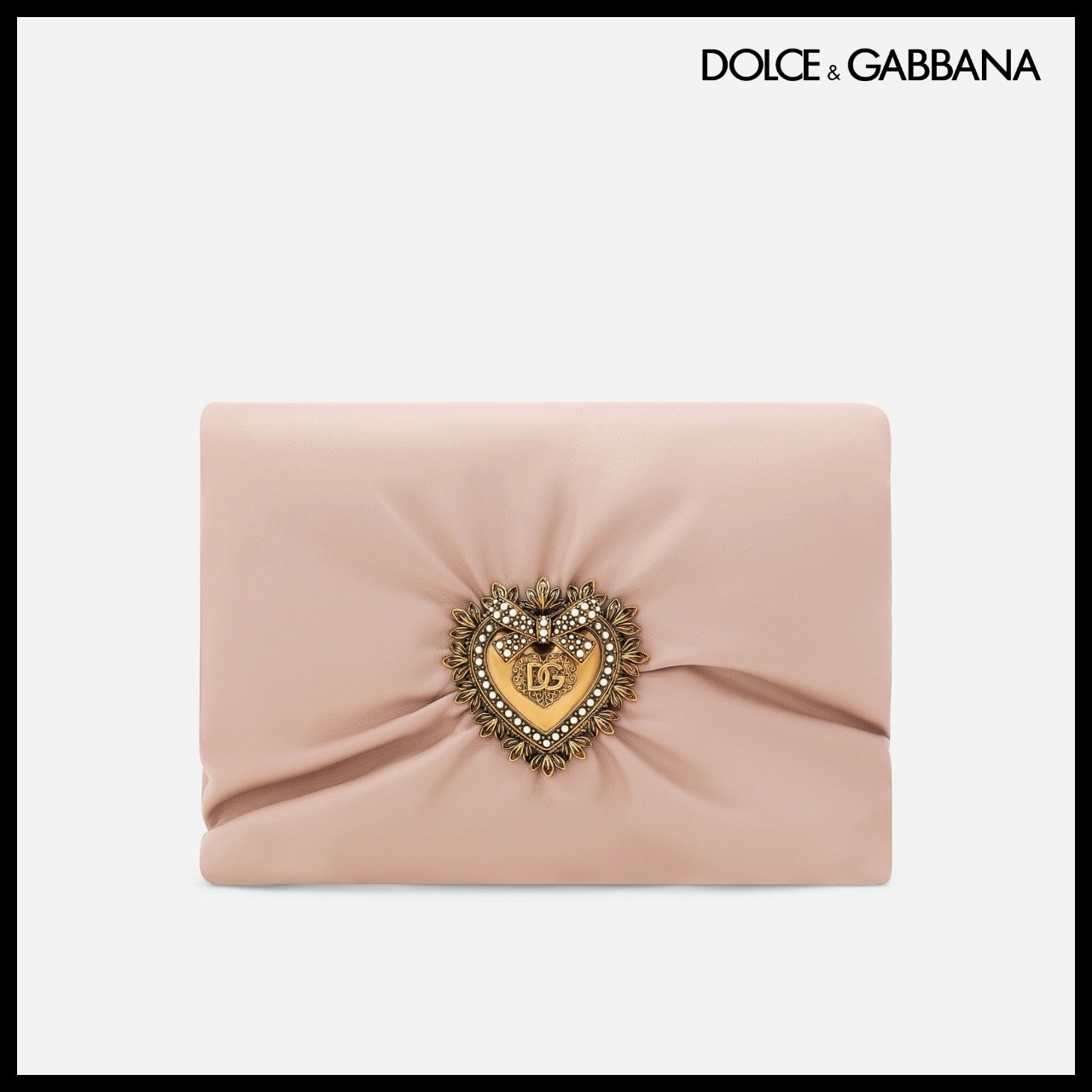 【Dolce & Gabbana】Medium Devotion Soft Shoulder Bag Pink