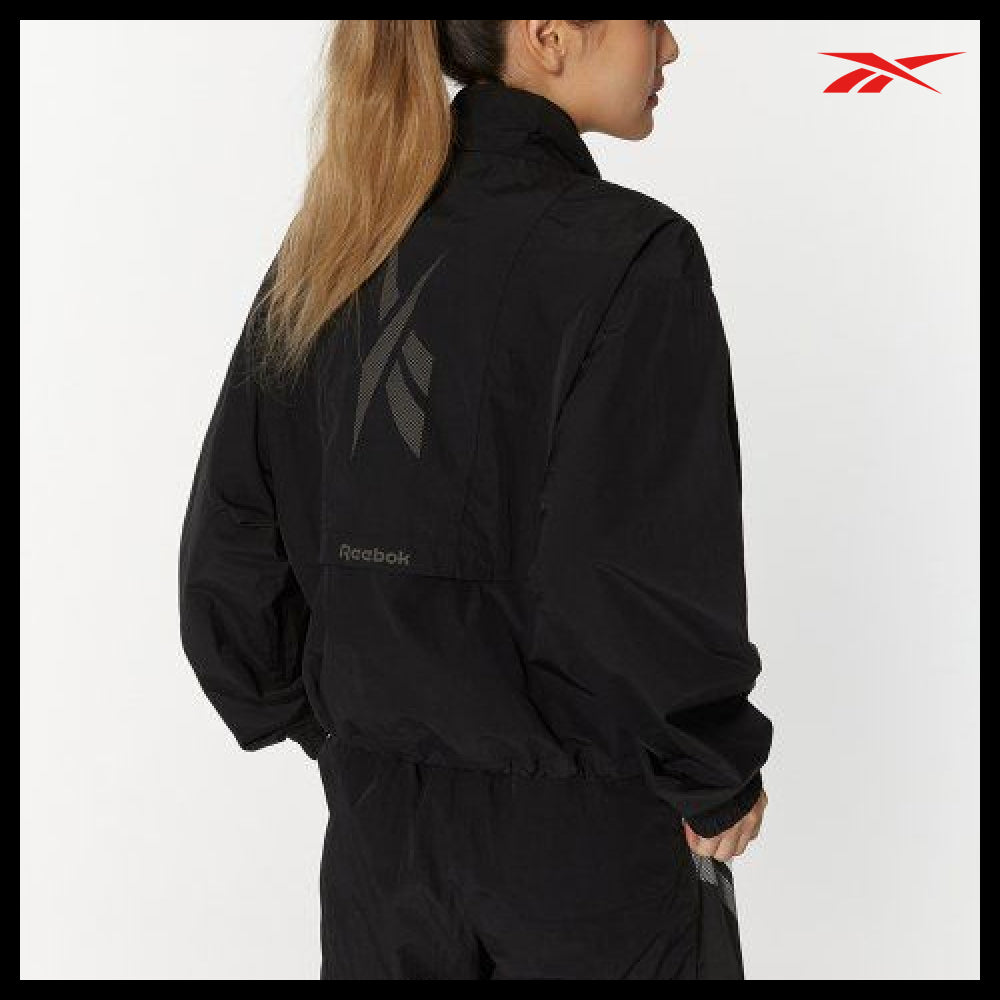 【REEBOK】Vector Flash Crop Windbreaker W Black