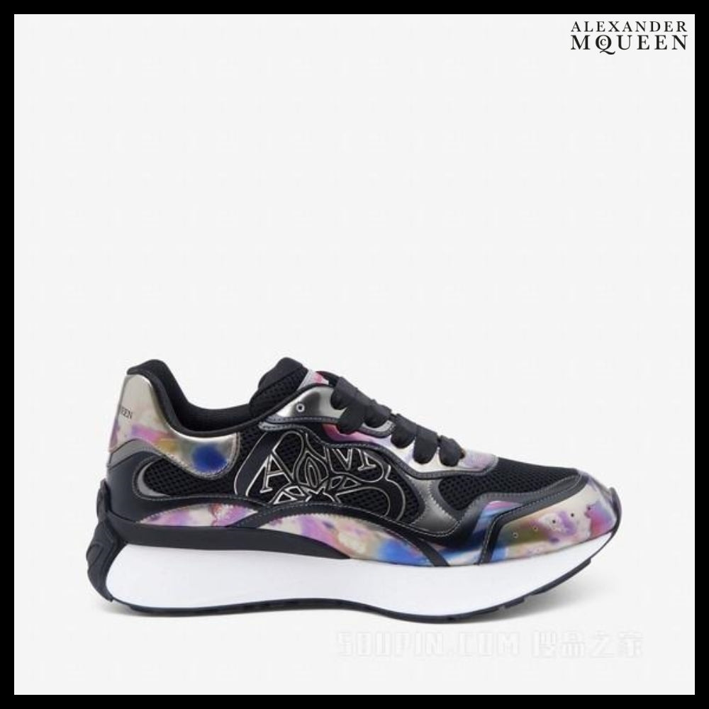 【Alexander Mcqueen】Sprint Runner Sneakers Black White