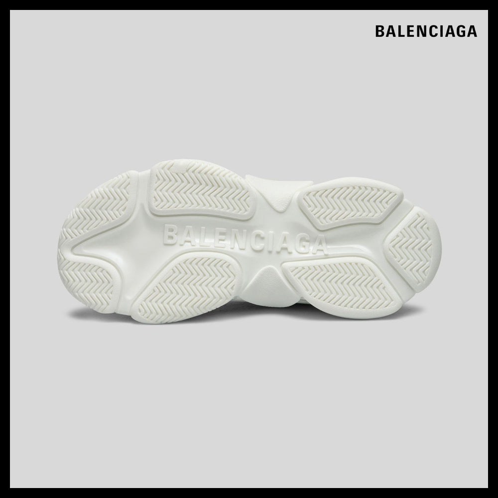 【BALENCIAGA】All-Over Logo Triple S Sneakers - White