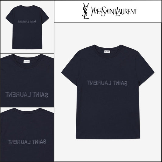 【Saint Laurent】コル・ロンド Tシャツ マリン:ナチュラル