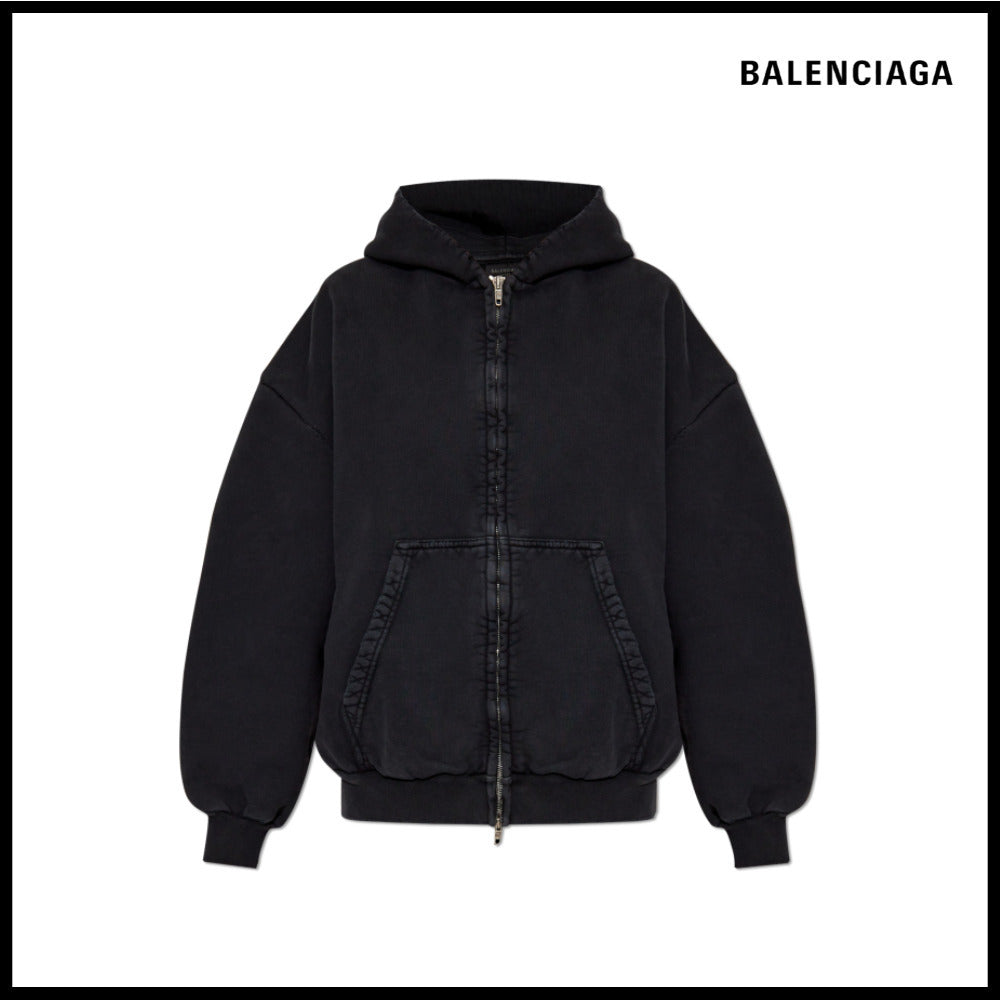 ★Balenciaga アウトレット セール★ Painted Zip-Up Hoodie