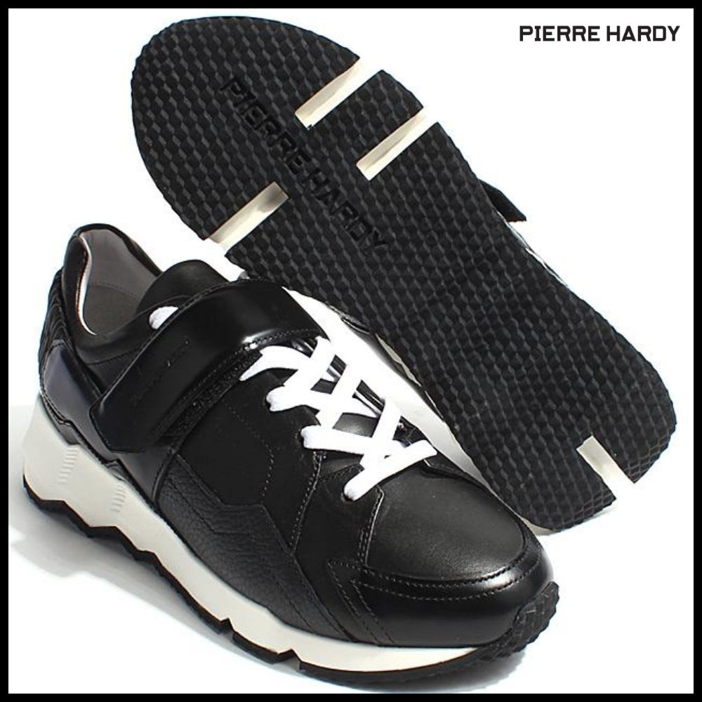 【Pierre Hardy】BLACK Velcro Running Sneakers